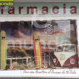 Escaparate farmacia - campaña verano