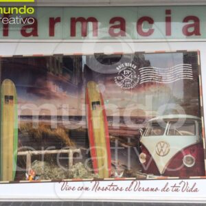 Escaparate farmacia - campaña verano