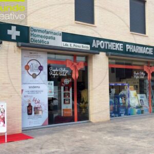 Escaparate Navidad farmacia Elena