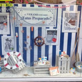 Escaparate farmacia - campaña verano