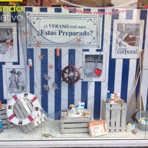 Escaparate farmacia - campaña verano
